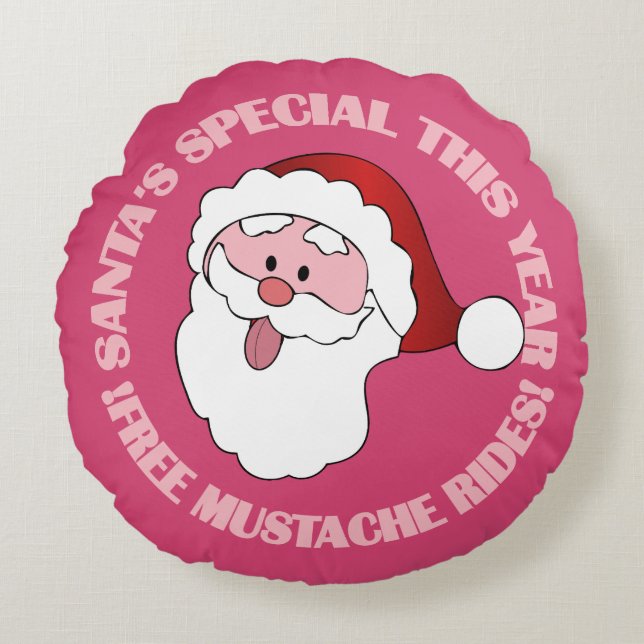 El personalizado de Santa Mustache monta almohada (Anverso)