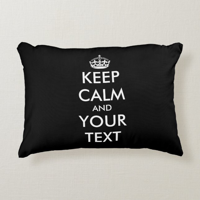 El personalizado guarda calma y su almohada de (Anverso)