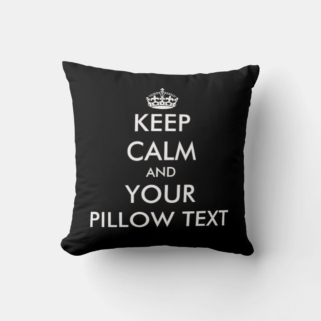 El personalizado guarda calma y su almohada de (Anverso)