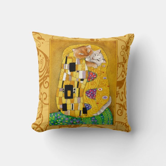 El personalizado Klimt La almohada dorada del beso (Anverso)