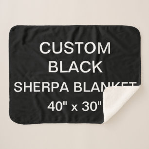 El personalizado personalizó 40" NEGRO x 30" manta