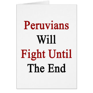 El Peruvians luchará hasta el extremo