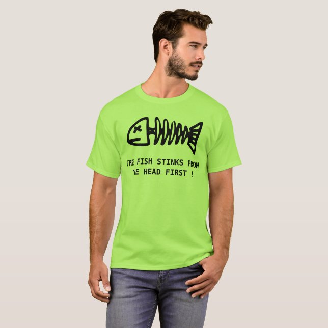 el pescado apesta de la camiseta principal (Anverso completo)