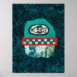 El Pescado Va Al Mercado Poster Arte Pared