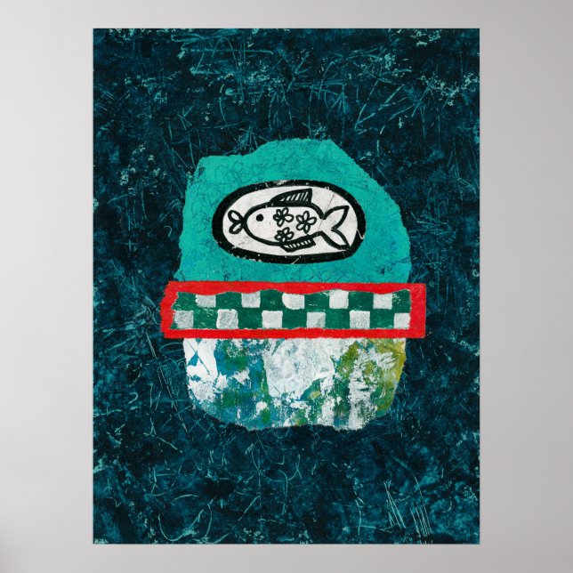 El Pescado Va Al Mercado Poster Arte Pared (Frente)