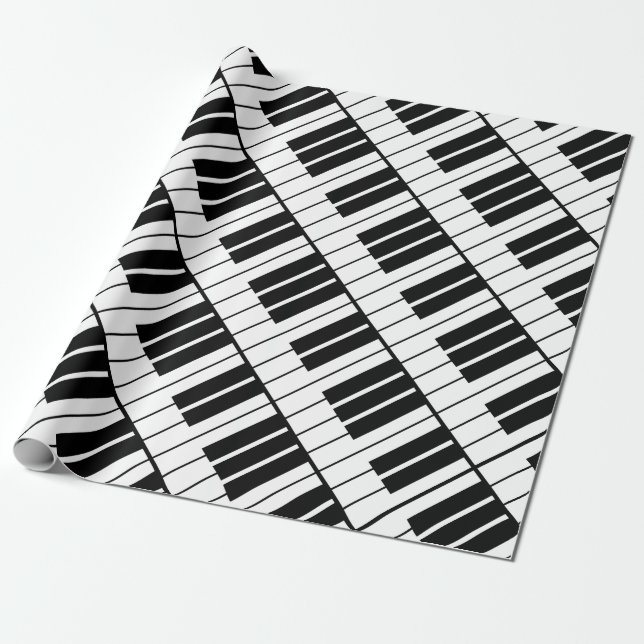 El piano blanco y negro cierra el papel de (Desenrollado)