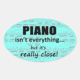 El piano no es todo Pegatina oval