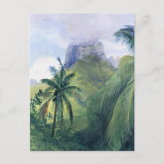 'El pico de Mauna Roa' - Postales de John LaFarge (Anverso)