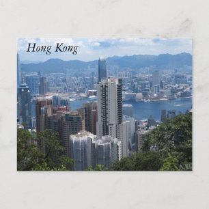 El pico de Victoria en la postal de Hong Kong