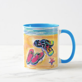 El pie de la taza de la playa suelta