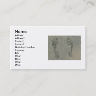 El pie imprime la tarjeta de visita