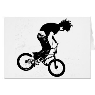 El piloto BMX en blanco y negro