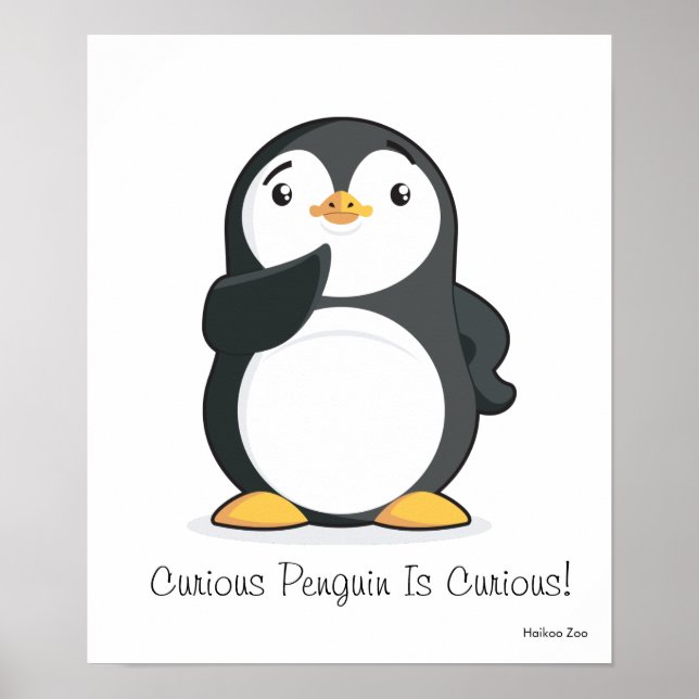 ¡El Pingüino Curioso Es Curioso! Póster (Frente)