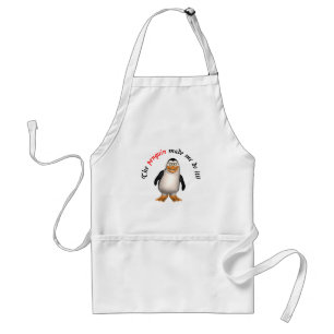 ¡El pingüino hizo que lo hace! Delantal