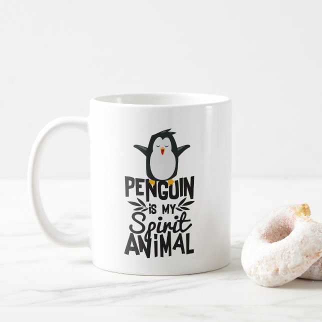 El pingüino lindo es mi taza divertida animal de