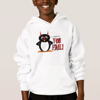 El pingüino malvado le dice sudadera con capucha