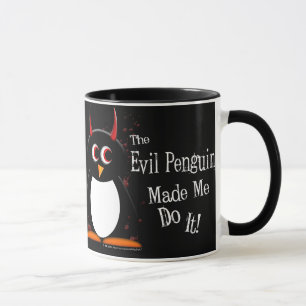 El pingüino malvado me hizo la taza oscura