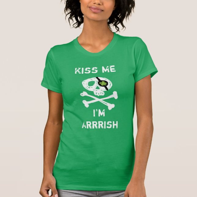 El pirata gracioso me besa, soy una camiseta verde (Anverso)