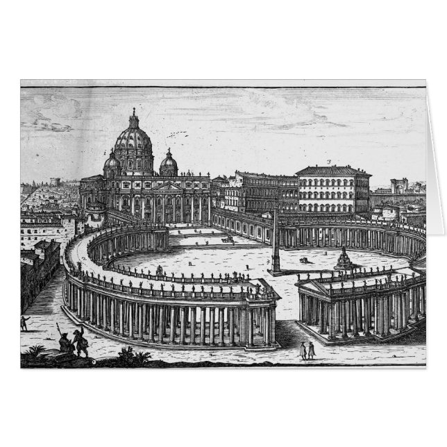 El plan original de Bernini para el cuadrado de (Anverso (Horizontal))