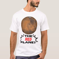 El planeta rojo Mars camiseta - Estilo cósmico