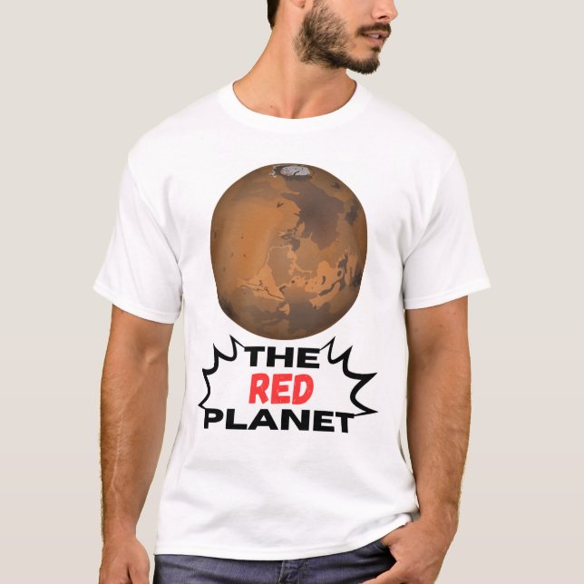 El planeta rojo Mars camiseta - Estilo cósmico (Anverso)