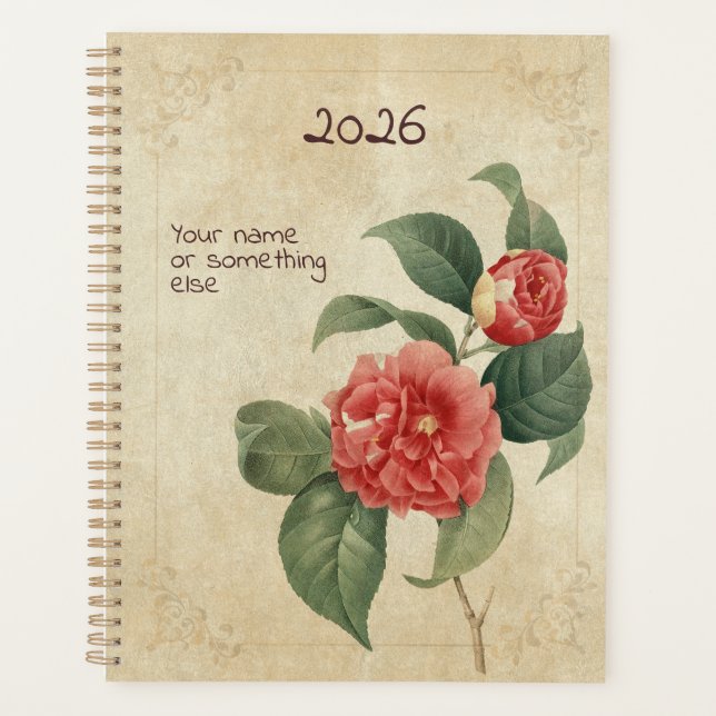 El Planificador Camellia Keeper: Edición Rosa de I (Anverso)