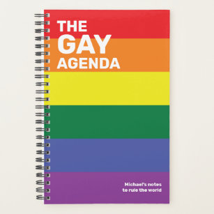 El planificador de los colores del orgullo gay