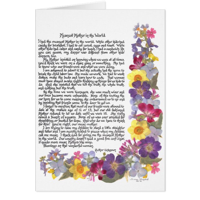 El poema más malo de la madre (Frente)