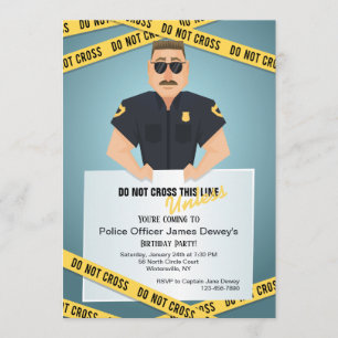 El policía no cruza la invitación a la cinta