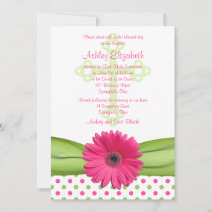 El Polka Verde Rosa Dots es la primera invitación