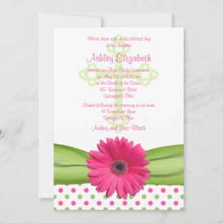 El Polka Verde Rosa Dots es la primera invitación