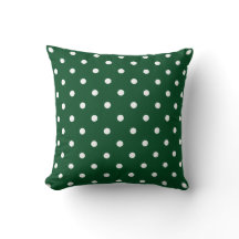 El polka verde tiene la almohada