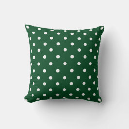 El polka verde tiene la almohada