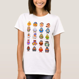 El pollo alinea la camiseta de las señoras