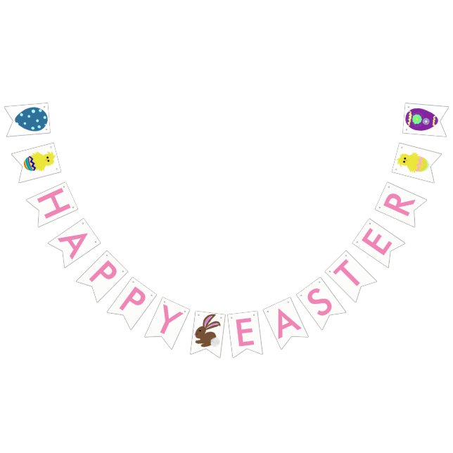 El polluelo del conejito de pascua Eggs la bandera (Todo)