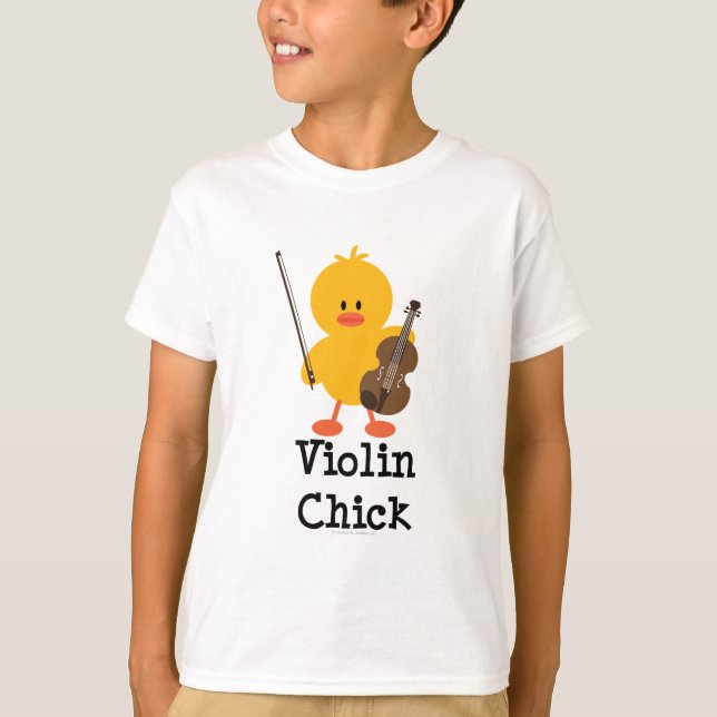 El polluelo del violín embroma la camiseta (Anverso)