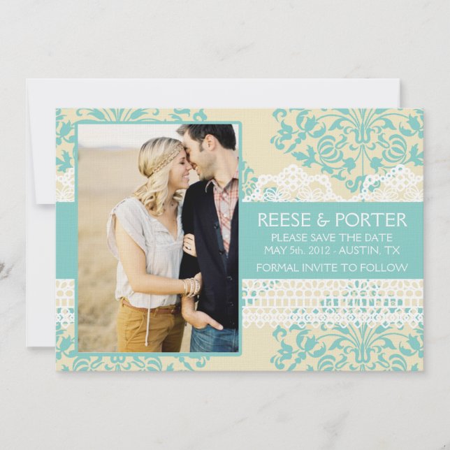 EL PORTER guarda la invitación de fecha/foto (Anverso)