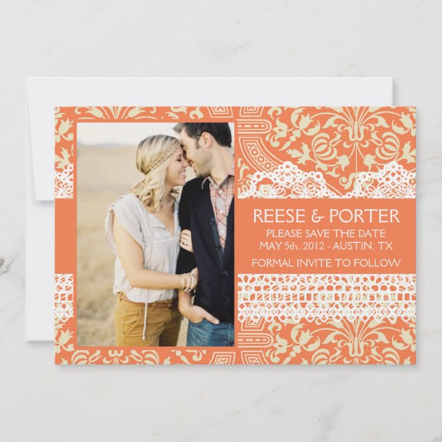 EL PORTER guarda la invitación de fecha/foto (Anverso)