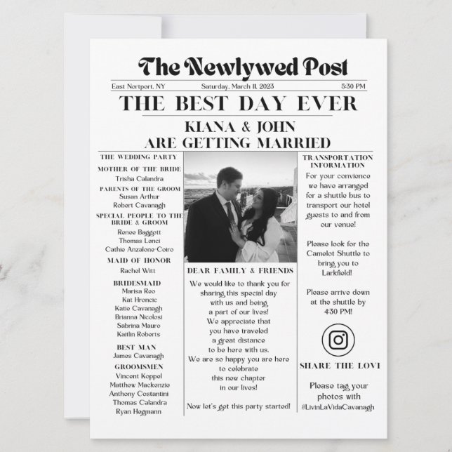 El post recién casado (Anverso)