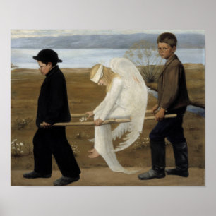 El poster de arte "Ángel herido" de Simberg