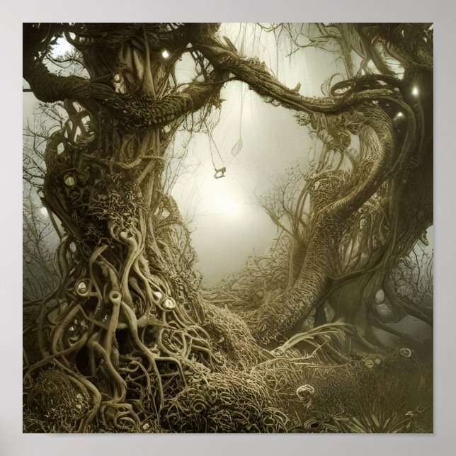 El Poster de arte de la fantasía de los árboles es (Frente)