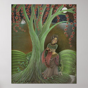 El Poster de arte "Princesa de la India" bronce ma
