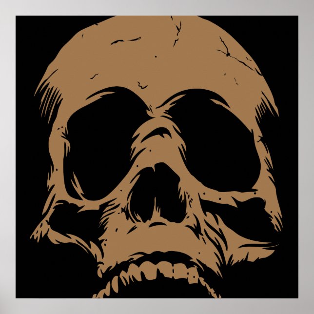 El Poster de impresión Guay Reborn Skull Head Art  (Frente)