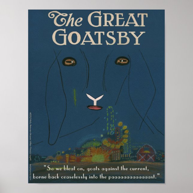 El póster de The Great Goatsby (11" x 14") (Frente)