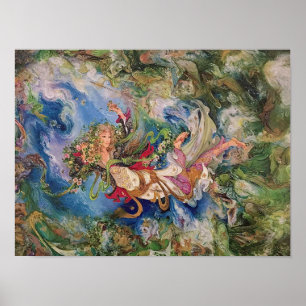 El poster del arte de Farshchian del persa de la