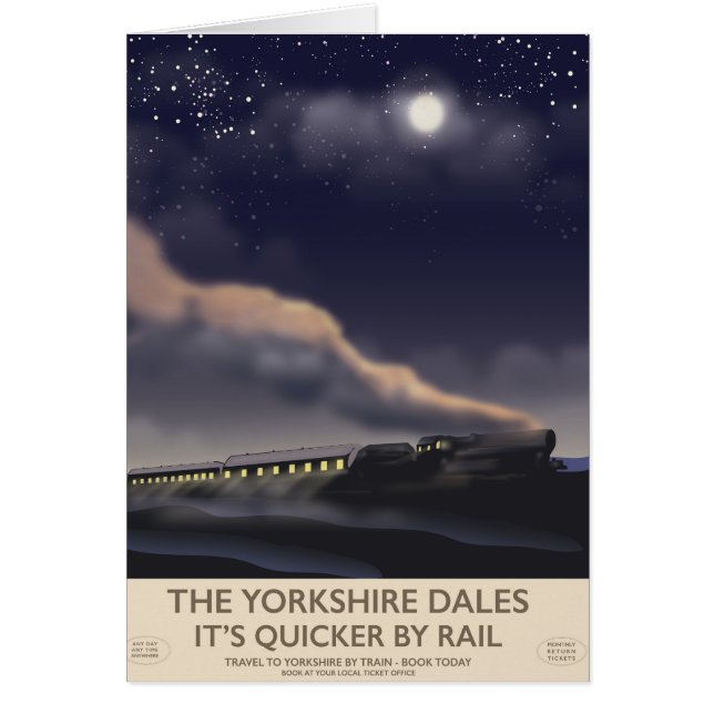 El poster del ferrocarril de Yorkshire Dales (Frente)