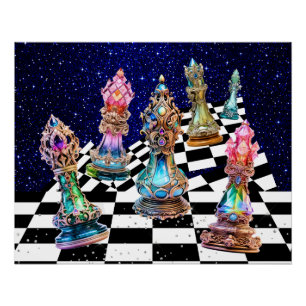 El Poster del juego de ajedrez