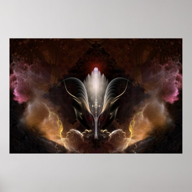 El Poster del Muro de Arte Fractal de Renidron (Frente)