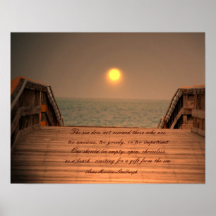 El poster/la impresión de la cita del mar