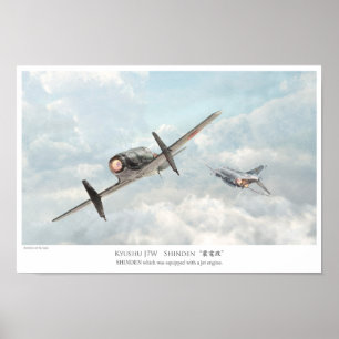 El poster SHINDEN del arte de la aviación ató un